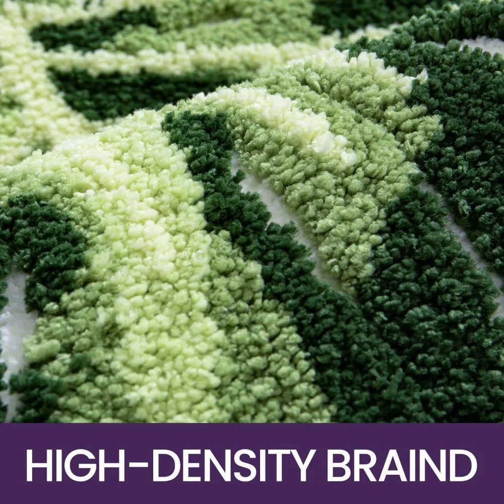 Leaf Bathroom Rugs Monstera 235x315 Tropical Plant Shaped Bath Mat Green Washable Shower Floor Bathmat Toilet Carpet Non Sl H260316