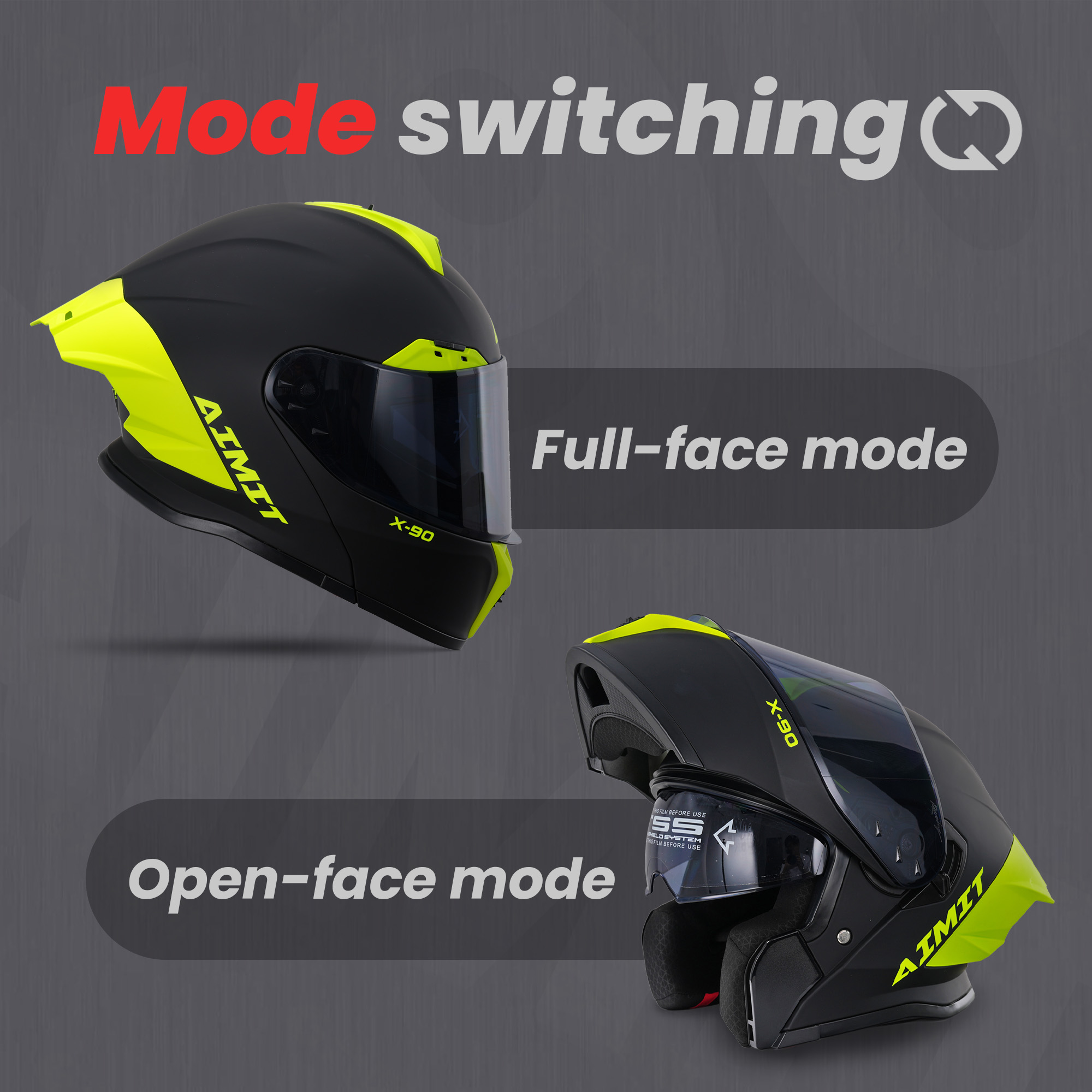 Motorcycle flip-up helmet with DOT certification. multiple ventilation holes. breathable and comfortable hot-sale products