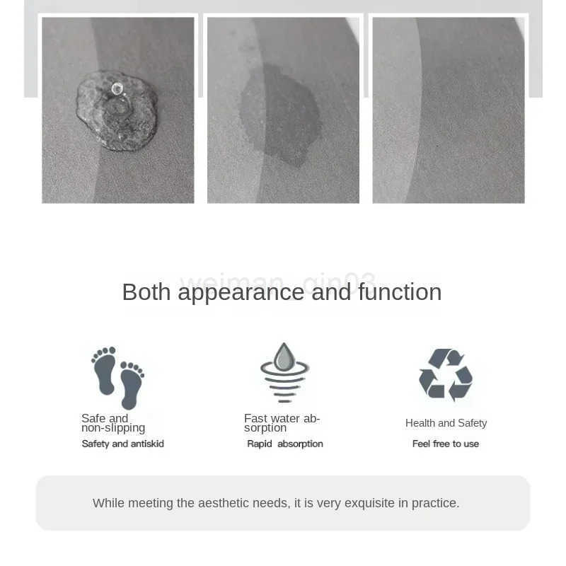 Luxury Bathroom Mats Anti Slip Shower Bath Mat Super Absorbent Quick Dry Foot Floor Mat Toilet Rug Doormat Carpet Washable Decor H260316