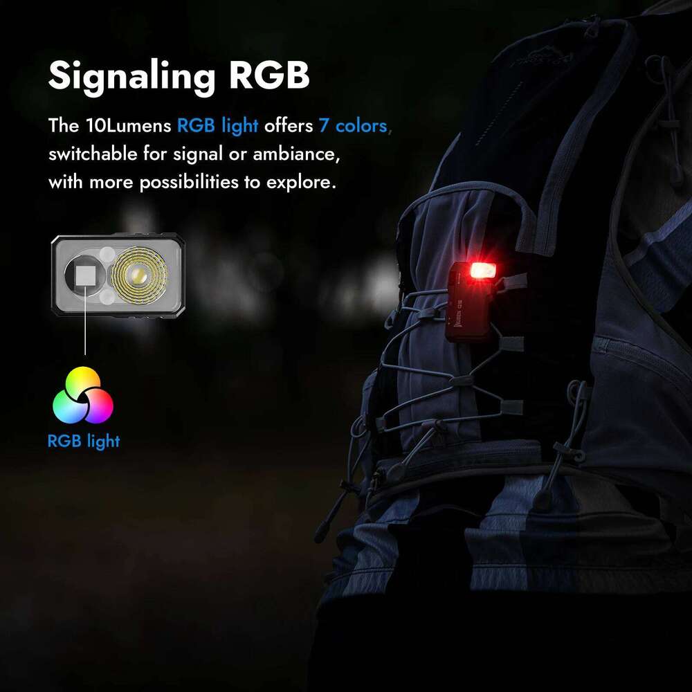 WUBEN G5 Rechargeable EDC Flashlight, 400 Lumens Dual Light Sources Mini Flashlight with RGB Light, Portable Pocket Flashlights 26Y0316