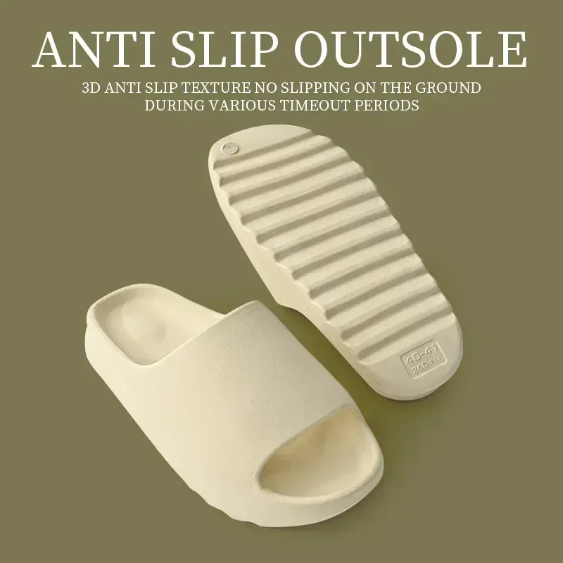 Luxury Slippers EVA Slides Thick Sandals Soled solid color Casual Womens Flip Flops Mens Fashion Summer Home Soft Bottom Beach shoes