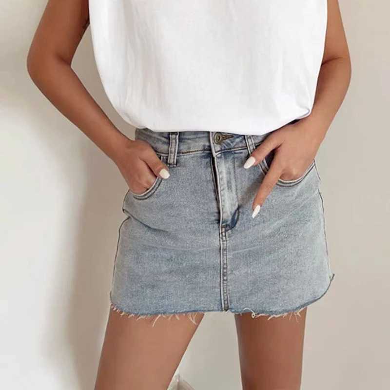 Vintage Denim Mini Skirts Women Summer Korean Fashion y2k Clothes High Waist A-line Blue Slim Cute Sexy Short Jeans Skirt Female M260316