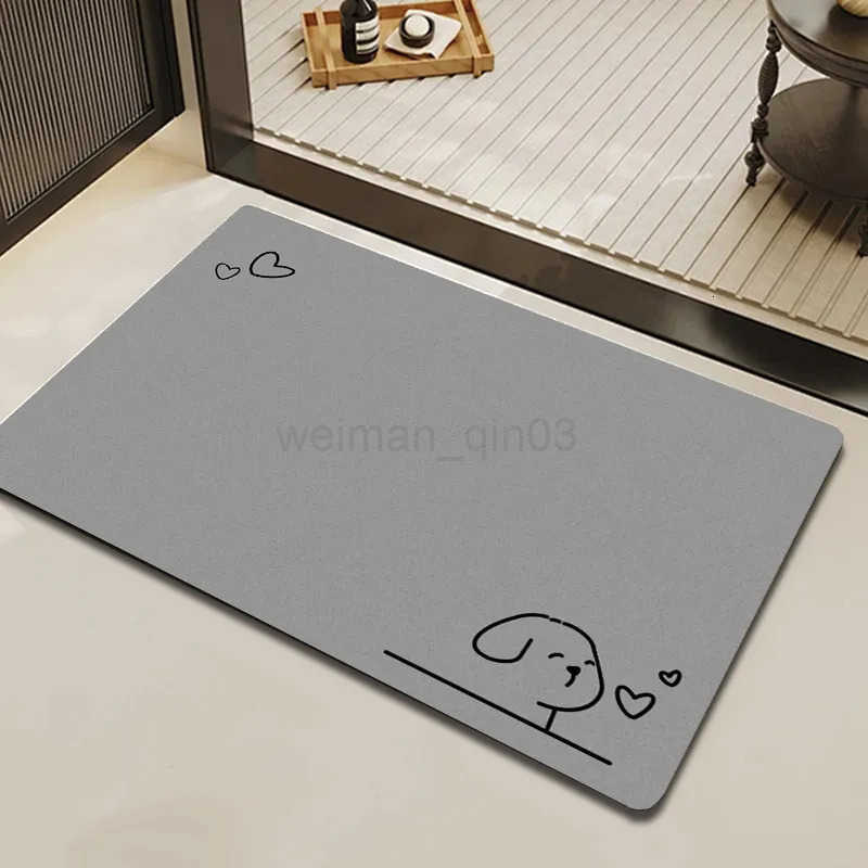 VIKAMA light luxury and simple bathroom floor mat absorbent and non slip bathroom door quick drying bathroom carpet H260316
