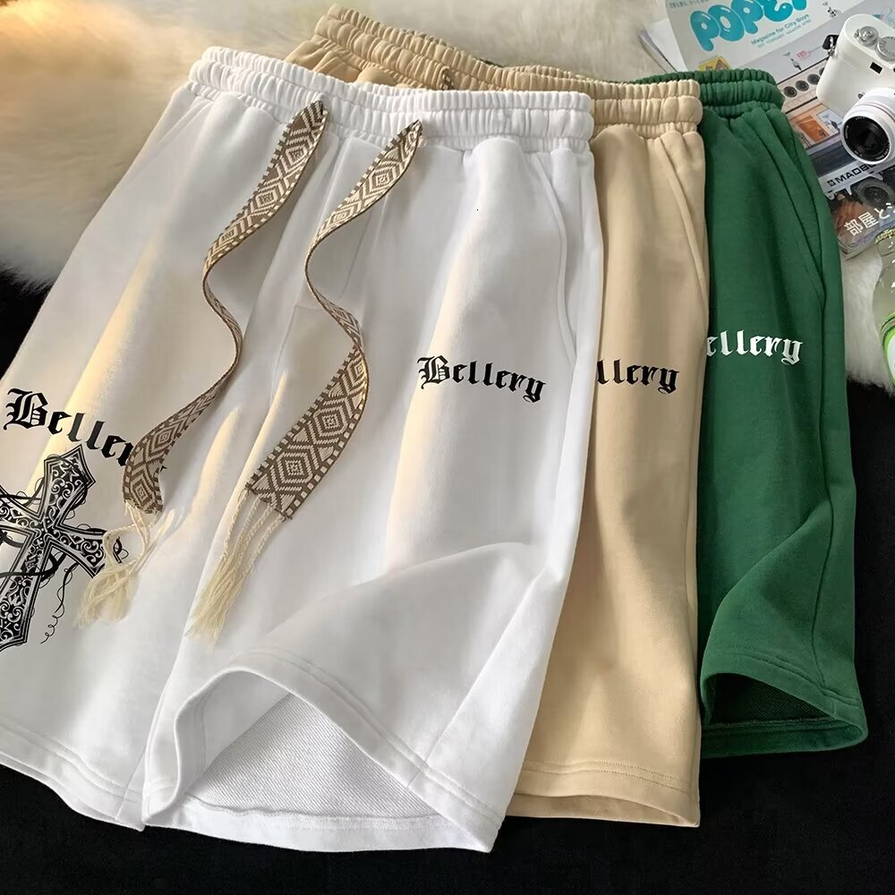 2026 New Designer Luxury Brand American Retro Letter Printed Drawstring Jacquard Fashionable Straight Casual Shorts Multifunctional Loose Sports Pants