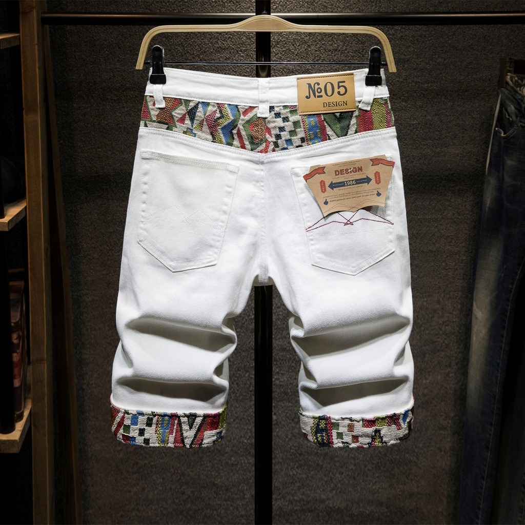 2026 Designer Short Pants Fashion Brand Loose Fit With Hole Designs Suitable For Outdoor Wear Summer Lightweight Embroidered Mid-length Pants Fashiona