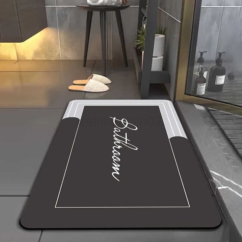 VIKAMA minimalist bathroom diatomaceous earth carpet quick suction anti slip shower room dry area entrance floor mat H260316