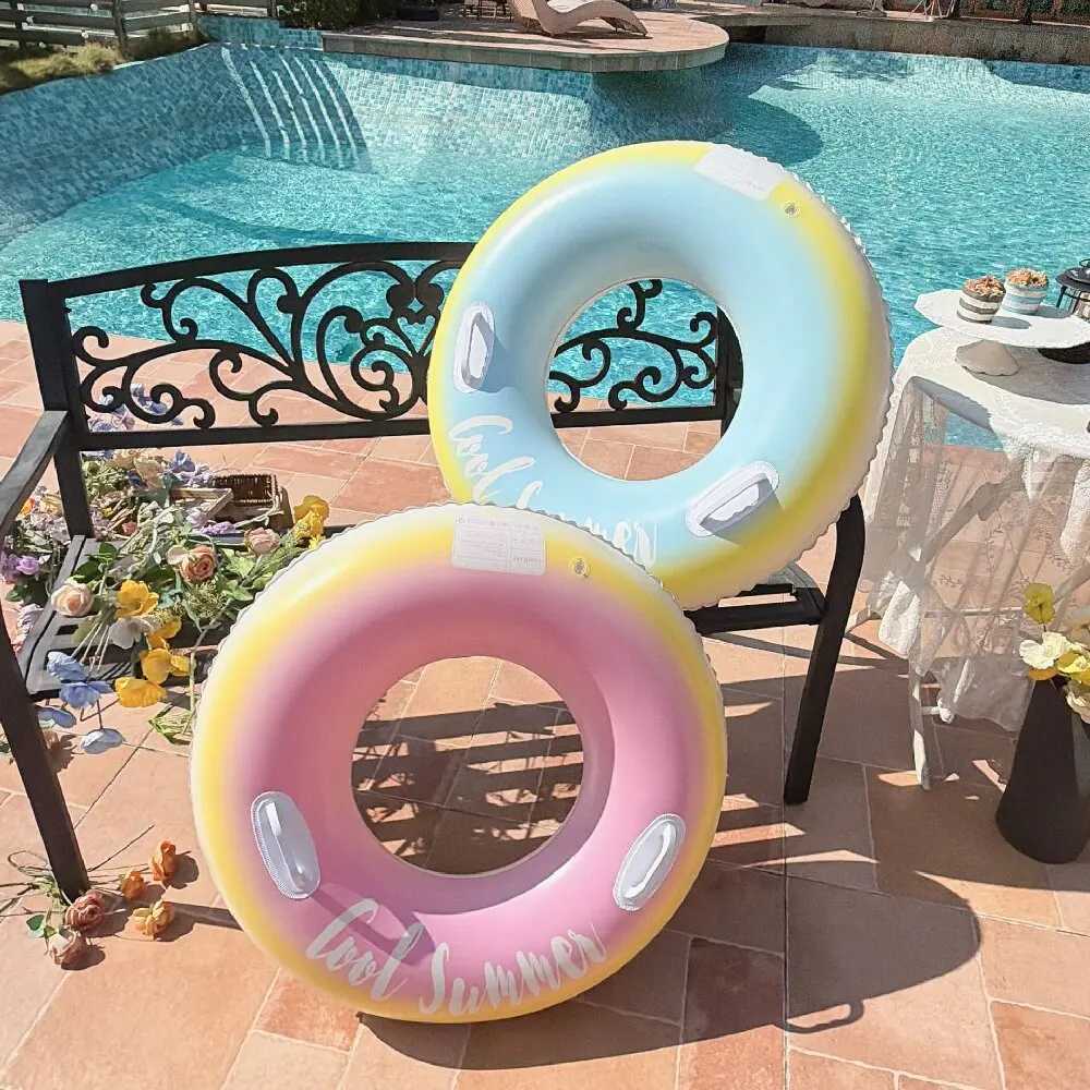 Rooxin Inflatable Pool Float Swimming Ring For Adults Water Play Swim Tube Swimming Circle Summer Beach Party Float F63 M260316