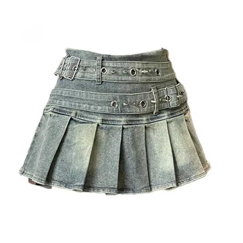 American Style Vintage Striped Skirt Harajuku Korean Fashion Y2k Mini Skirt Summer Emo2000s Spicy s Retro Skirt Chic M260316