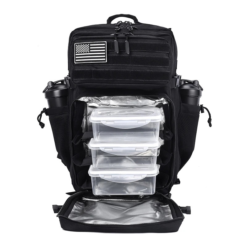 45L Meal Management Backpack for Men Women Tactical Adults Insulated Lunch Athletes Gym Bag Sports Daypacks With Bottle Holder 260311