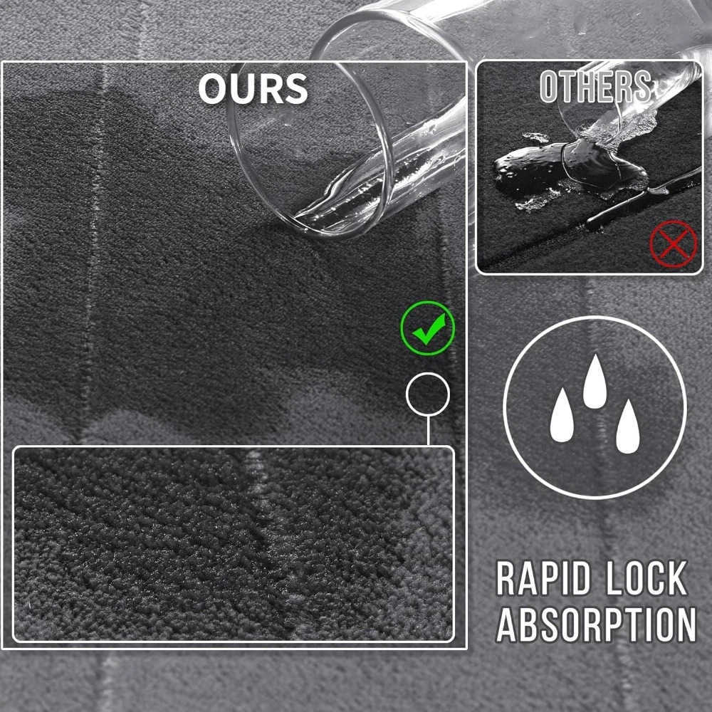 Memory Foam Bath Mat Super Soft Absorbent Quick Dry Bathroom Rug Machine Washable Non Slip Floor Carpet for Tub Shower Toilet H260316