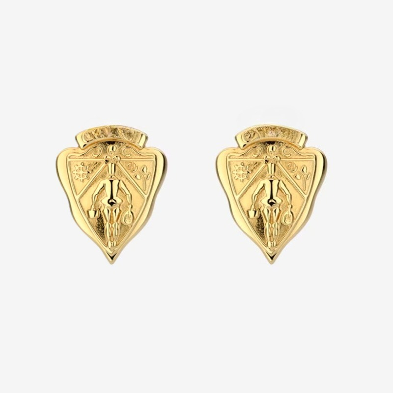 New Women Luxury 18K Gold Earrings Classic Designer Stud Earrings Fashion Elegant Stud Diamond Earrings High Quality Wedding Party Gift