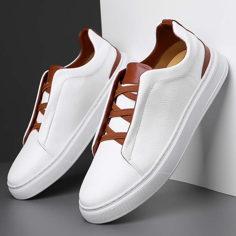 2026 Luxury Comfortable Sports Sneakers Series Low-top White Shoes Waterproof Non-slip Comfortable Versatile Lace-up Men's Slip-on Low-top Style
