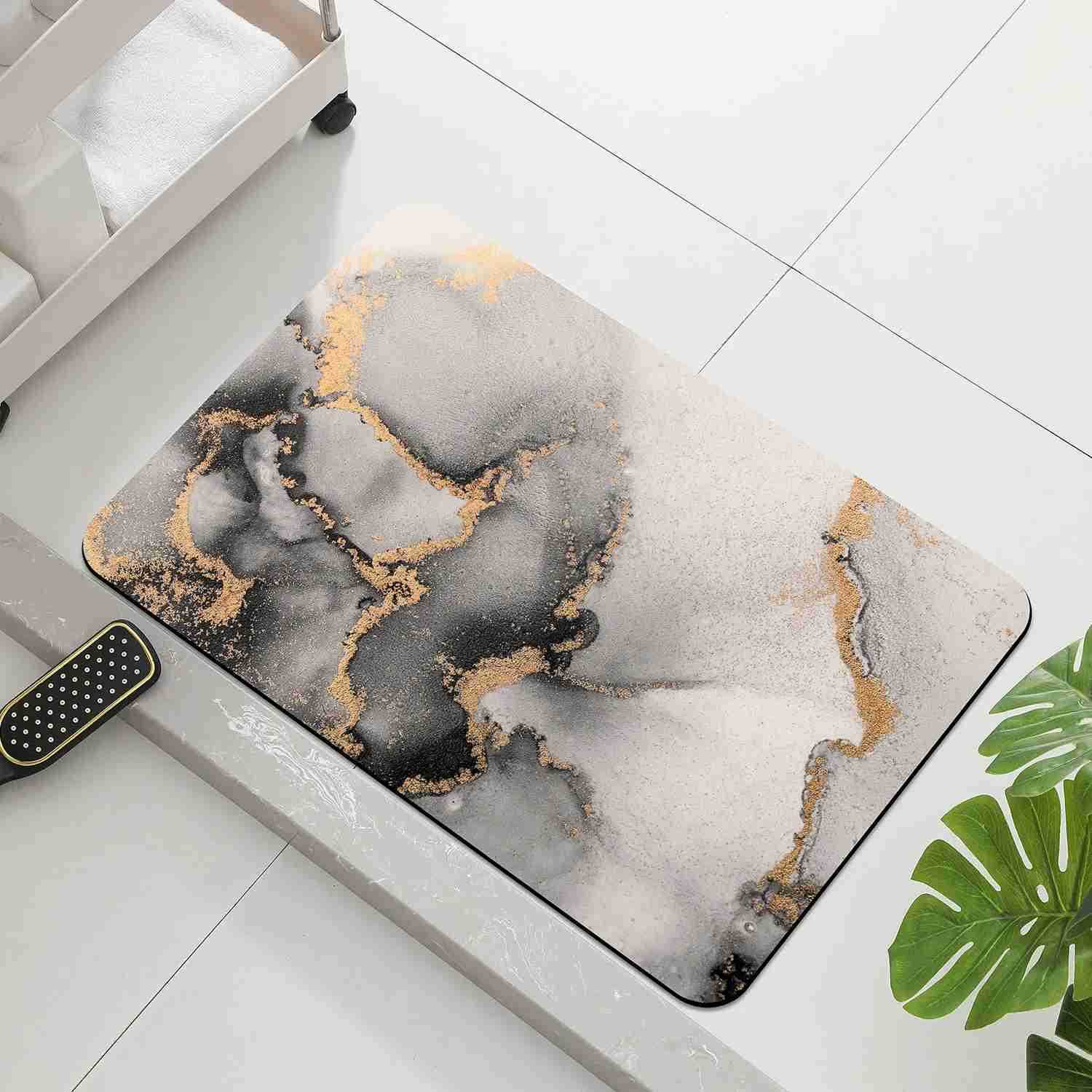 Luxury Bathroom Mats Anti Slip Shower Bath Mat Super Absorbent Quick Dry Foot Floor Mat Toilet Rug Doormat Carpet Washable H260316