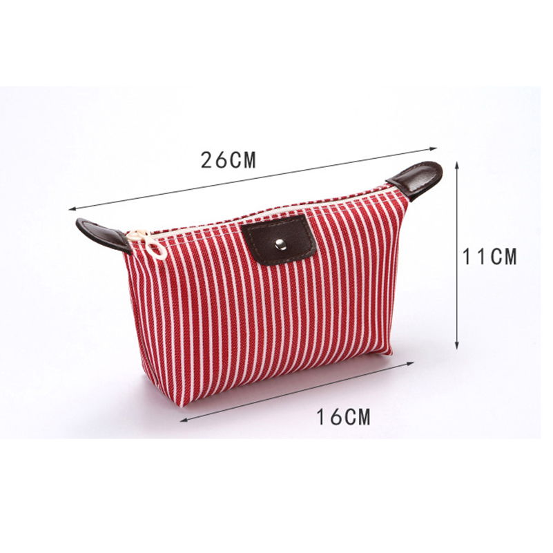 OC-Chery 630001 Cosmetics Storage Bag Stripe Print Pattern Polyester Waterproof Cloth Hand-held Small Bag Wholesale Customize - view 8