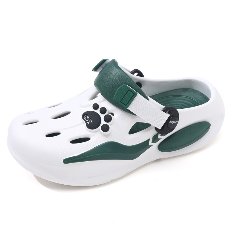 Teenagers for Men Women Chunky Sole Clogs Gray Green EVA Non-slip Outdoor Hiking Slippers Casual Sandals Beach Pool Slippers Streetwear Shoes Free shi