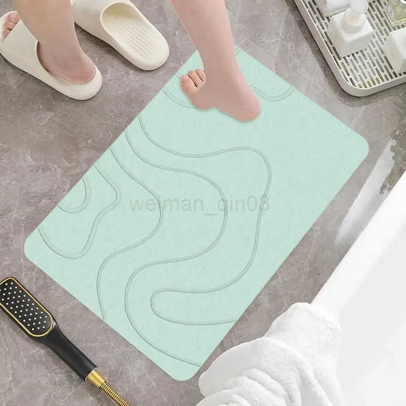 Non Slip Bath Mat with Strong Suction Cups for Shower Tub Floor Soft Comfortable Quick Dry Bathroom Rug H260316