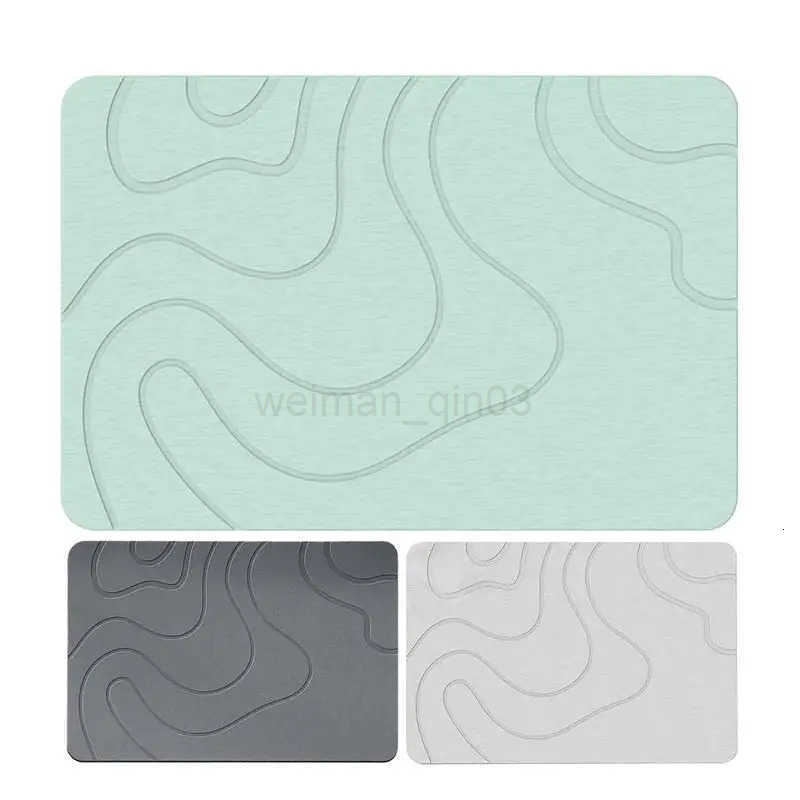 1pcs Indoor Diatomite Stone Bath Mat Diatom Mud Soft Mat Water Absorption Quick Drying Diatomite Stone Shower Mat Entryway Rugs H260316