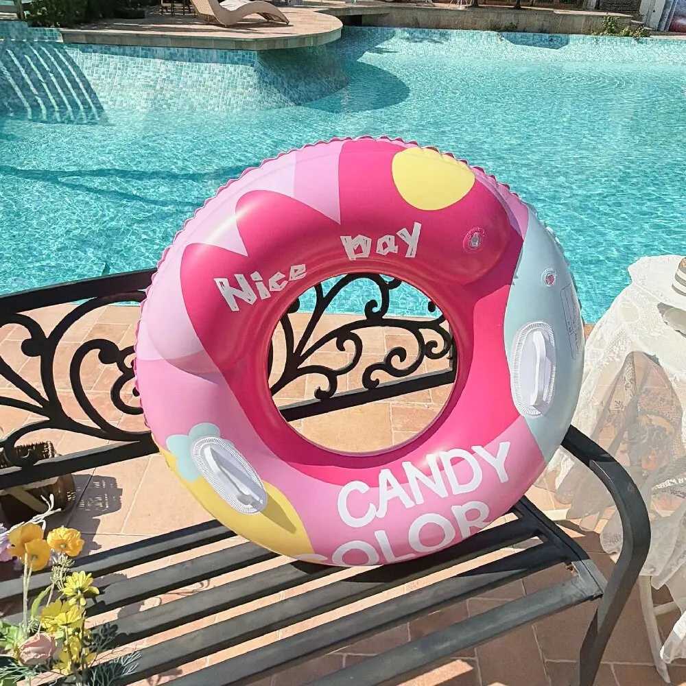 Rooxin Adult Swim Ring Pool Float Swim Tube Thickened Inflatable Swimming Ring Tube Water Park Swimming Circle For Adult Teen A02 M260316