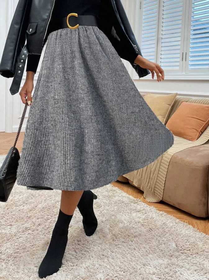 Ladies Elegant Elastic Waist Skirt M260316