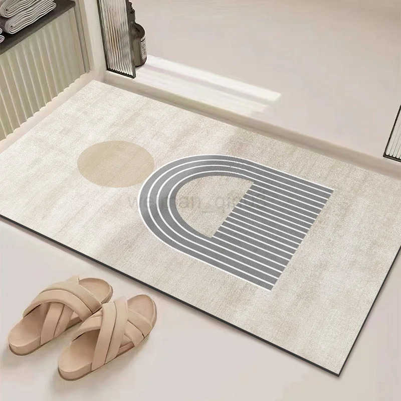Minimally modern bathroom floor mat absorbent anti slip bathroom door diatomaceous earth quick drying shower floor mat H260316