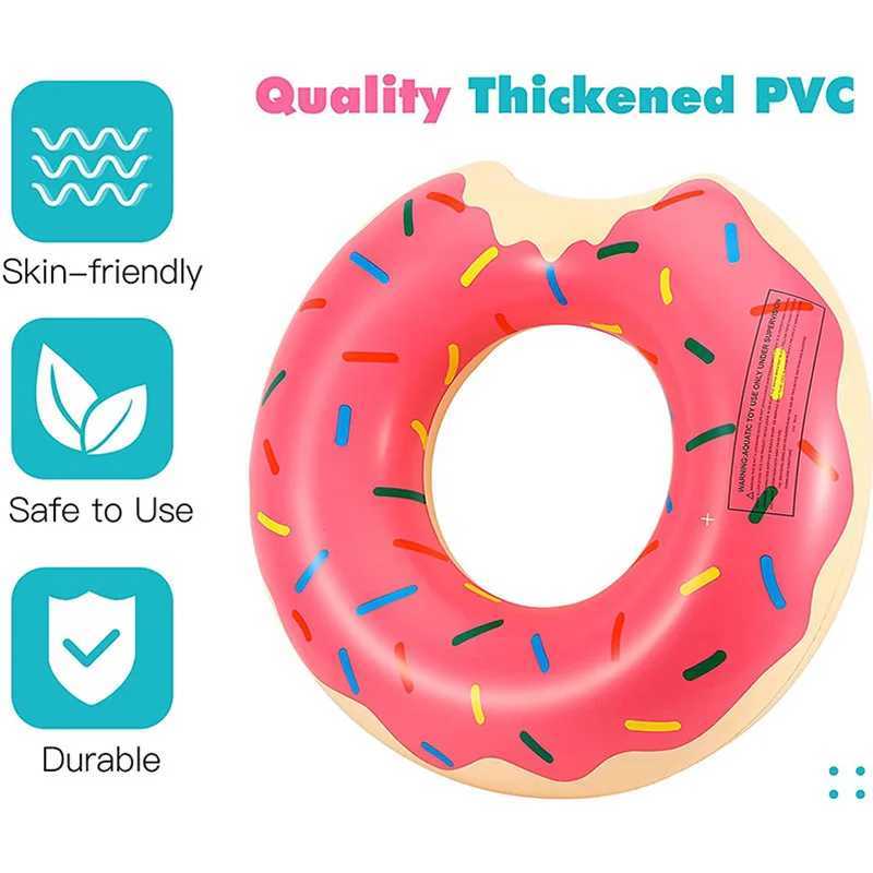 OPHIDIAN Childrens swimming ring cartoon donut swimming ring water park adult pvc inflatable swimming ring M260316