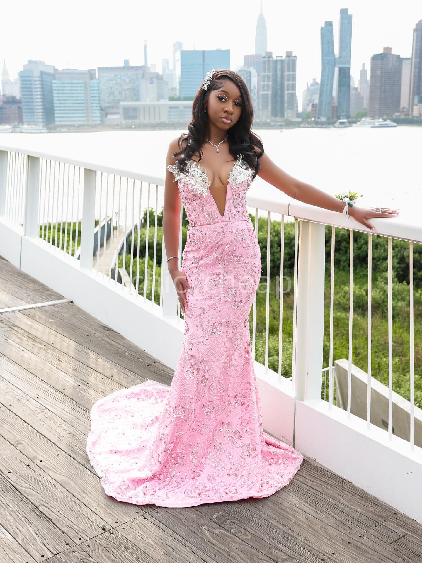 Aso Ebi Pink Prom Dress 2026 Mermaid Prom Dress Crystals Floral Sequined Lace Sparkly Evening Dress Sequined Birthday Formal Women Pageant Party Gowns