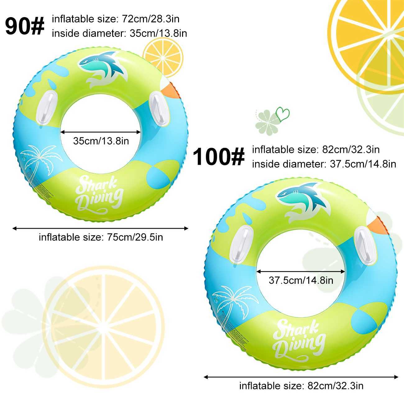 1PC Pool Float with Handles Inflatable Swim Ring Swimming Float Toy for Pool Beach Lake and River Party Decorations M260316