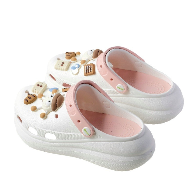 Boys Girls EVA Clogs Cute Cartoon Decor Non-slip Sole Teenagers Kids Outdoor Beach Pool Slippers Summer Casual Sandals Slippers For Men and women Free