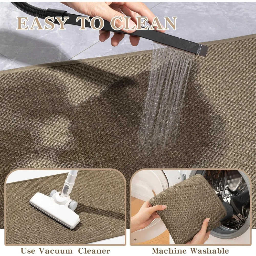 Bathroom Rugs Mat 24x17 Ultra Thin Non Slip Bath Mat Small Quick Dry Absorbent Bath Mat for Bathroom Floor Dark Beige 24x1 H260316