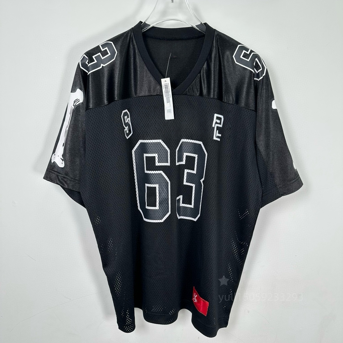 Summer Mens t shirts Bones football Jersey Mesh short-sleeved, American style Short-sleeved T-Shirts High quality Hip hop style tops loose Men Casual short sleeves top