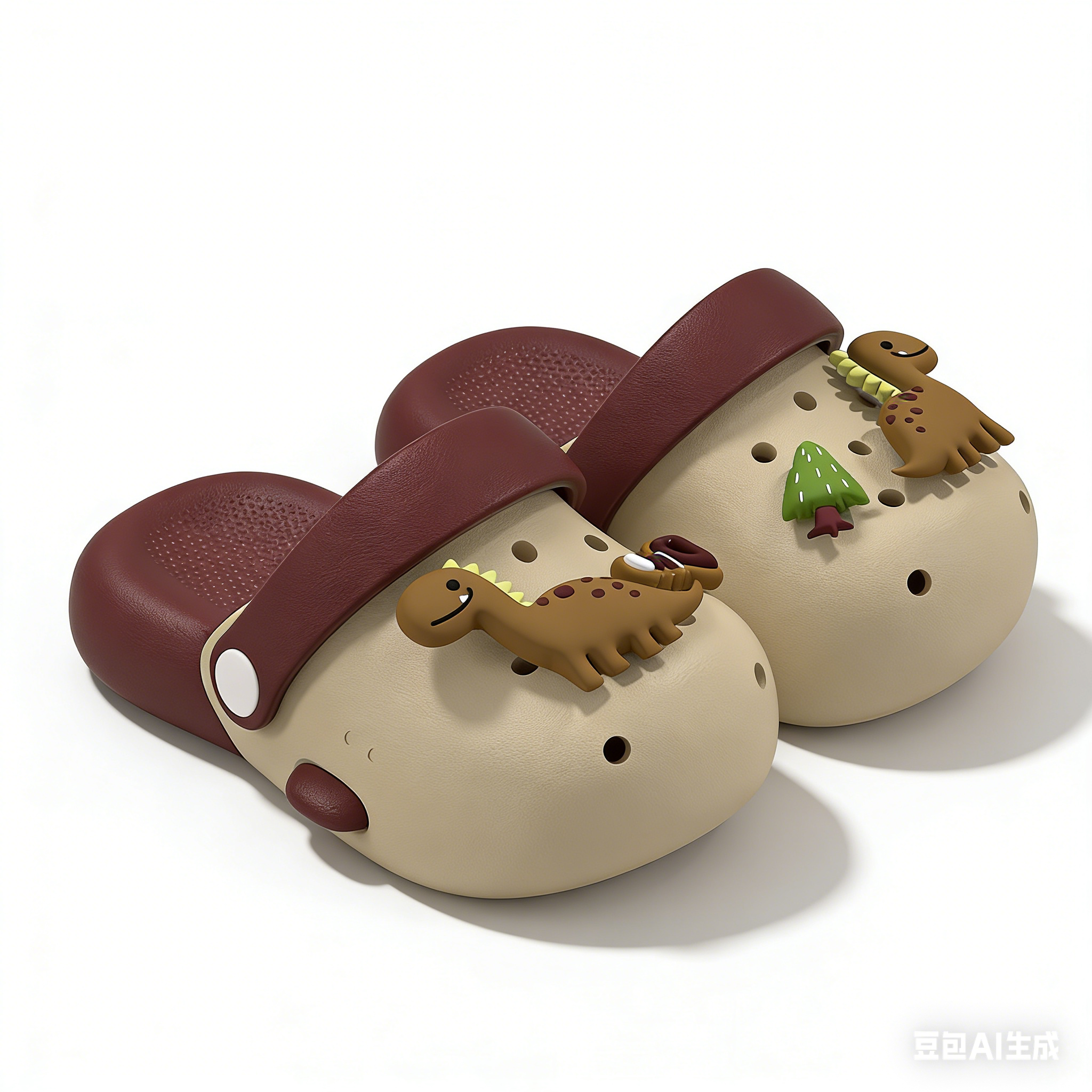 Kids Dinosaur Clogs Cute Dino Decor Lightweight Waterproof Non-slip EVA Boys Girls Summer Beach Pool Shoes Breathable Casual Home Birthday Gift