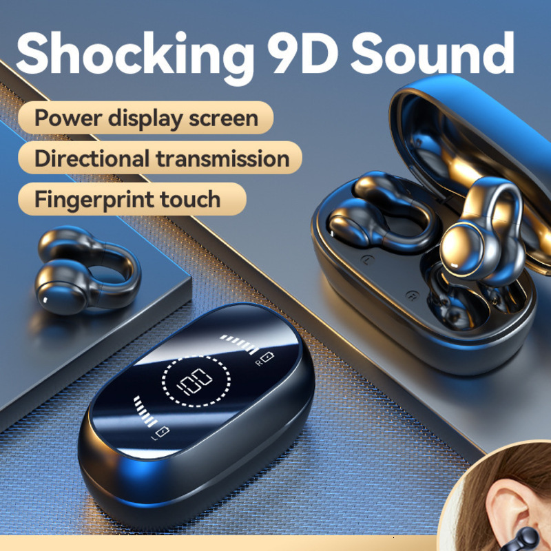 Free Shipping Earbuds Wireless Accessories Headphones Bone Conduction Bluetooth Earphones M47 New Ear Clip Sports High Sound Quality Non in ear - view 3