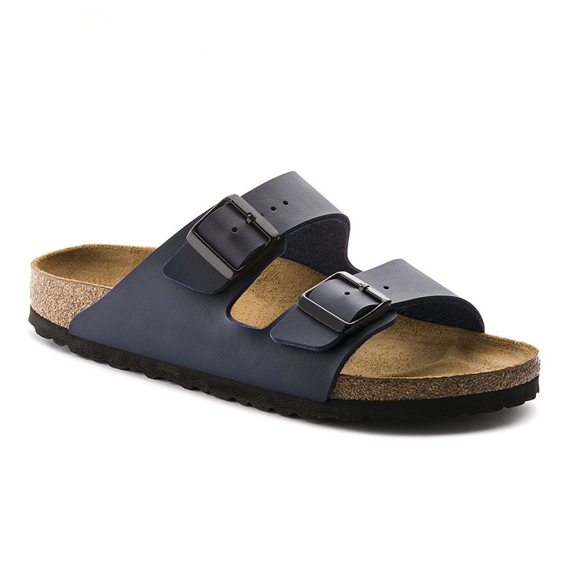 TEEMAZZI hot free shipping designer slippers for mens womens flat slippers brown black blue red beige Fashionable and versatile cork flat sandals