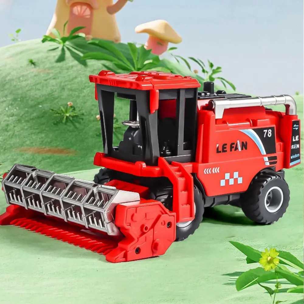 High Simulation Farm Tractor Toy Inertial Driving Movable Joint Harvester Truck Model Vehicle Toy Educational Farm Truck Toy Y260316