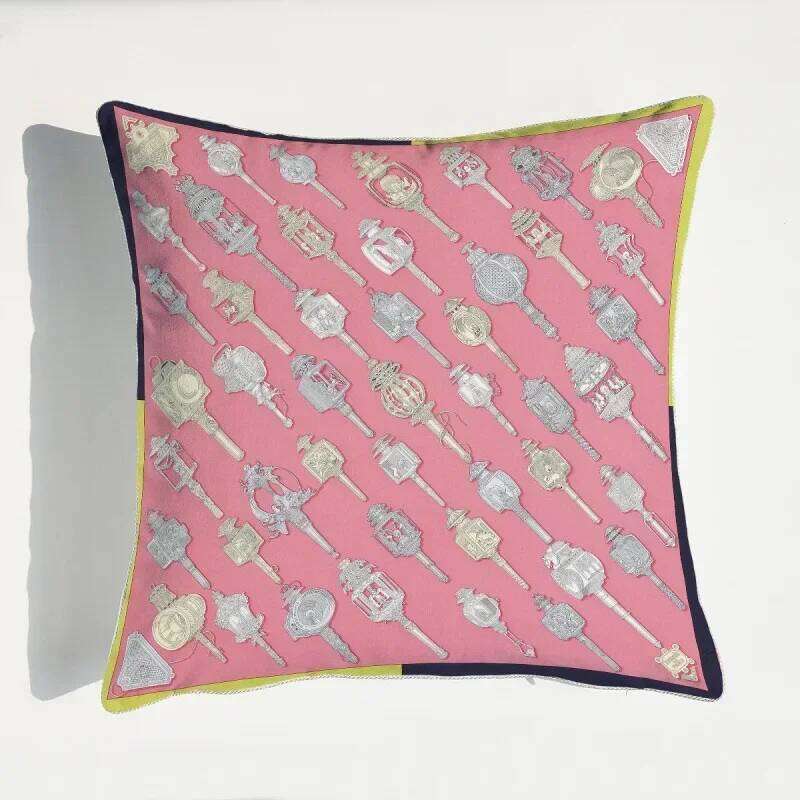 2025 New Luxury Pink Series Horse Velvet Cushion Soft Cover Pillowcase Home Decorative Pillows Sofa Throw Pillow Case 26H0316