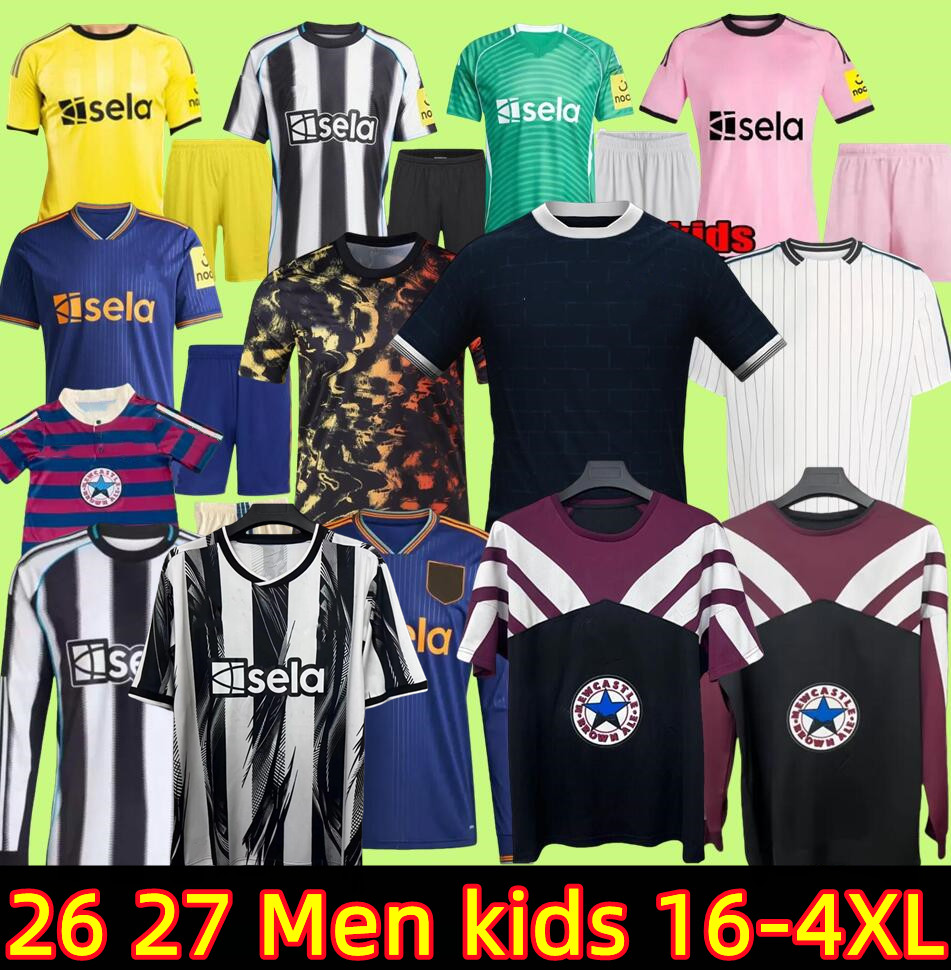 3XL 4XL 26 27 Soccer Jerseys Bruno Gordon Botman Joelinton Tonali Willock Krafth jersey fans player shirt men kit kids equipmentis 95 96 retro