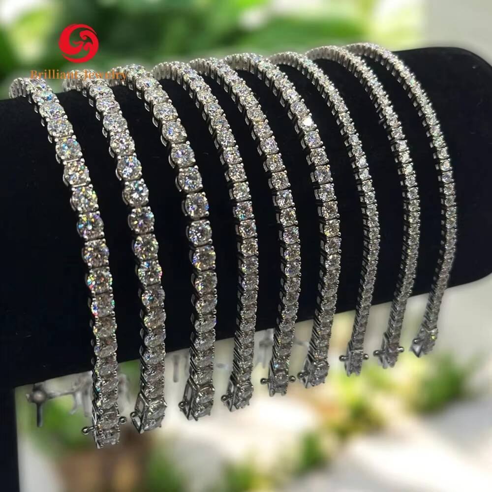 Hot Sell Lab Diamond Tennis Chain 2mm 3mm 4mm Necklace 10K 14K Gold Solid Full Diamond Lab Grown Women Necklace Fine Jewelry