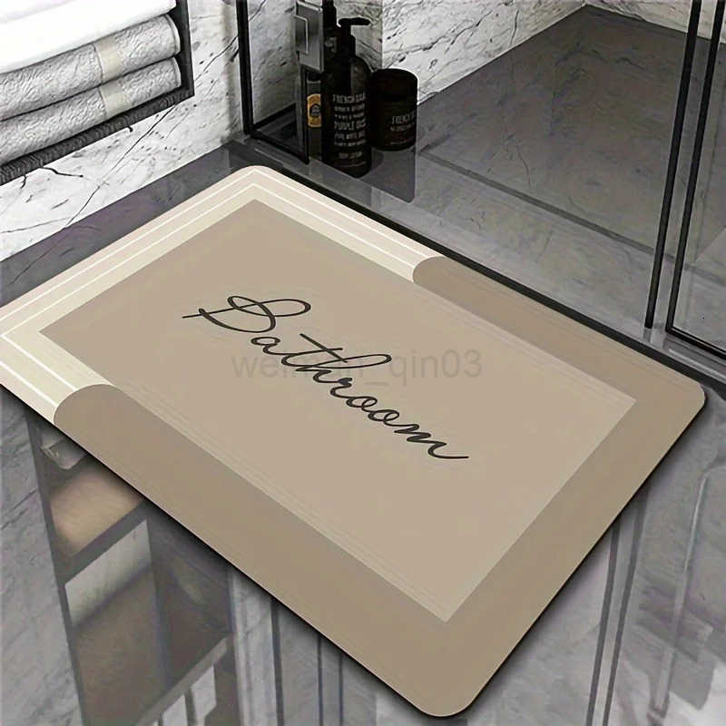 VIKAMA minimalist bathroom diatomaceous earth carpet quick suction anti slip shower room dry area entrance floor mat H260316