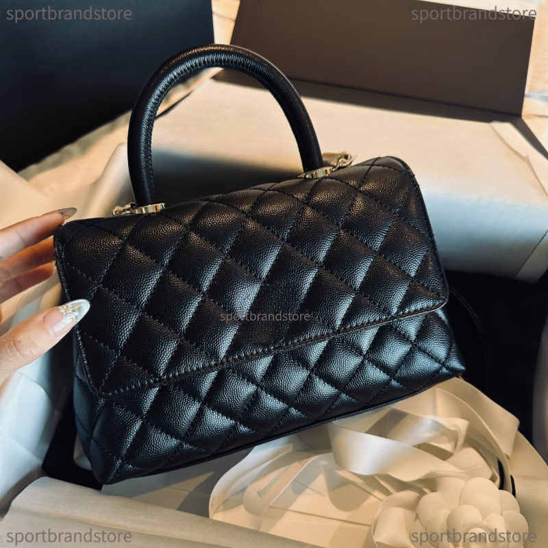 7A Top Quality Designer Bag HandBag Flap Bag mini bag Clutch bag Women Hand Bag Genuine Leather Metal Chain Shoulder Bag Caviar Tweed Bag 25p Coco tote Bag crossbody bag