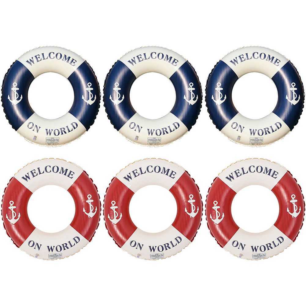 Creative Anchor Swimming Ring Swim Ring Swim Tubes Rings Beach Swimming Party for Kids Youth Adults M260316