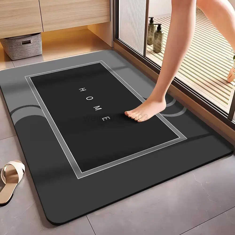 Diatomite Super Absorbent Bath Mat Non-Slip Bathroom Floor Mat Quick Dry Easy Clean H260316