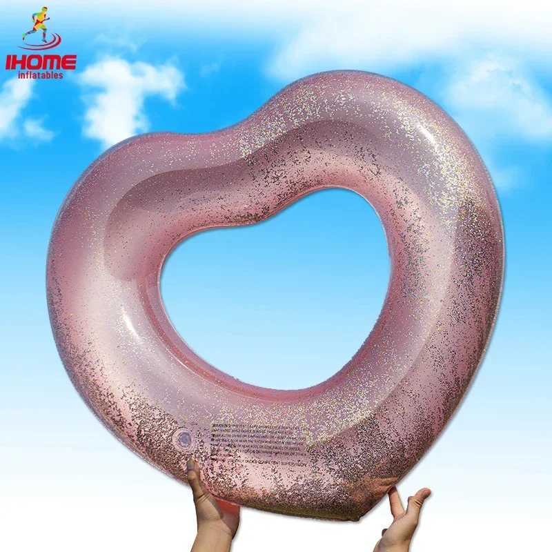 90/120cm Gaint Heart Swimming Ring InflatabLE Float CircLE for Adult Child Swim Ring Summer Party Water Toys DropshipPING M260316