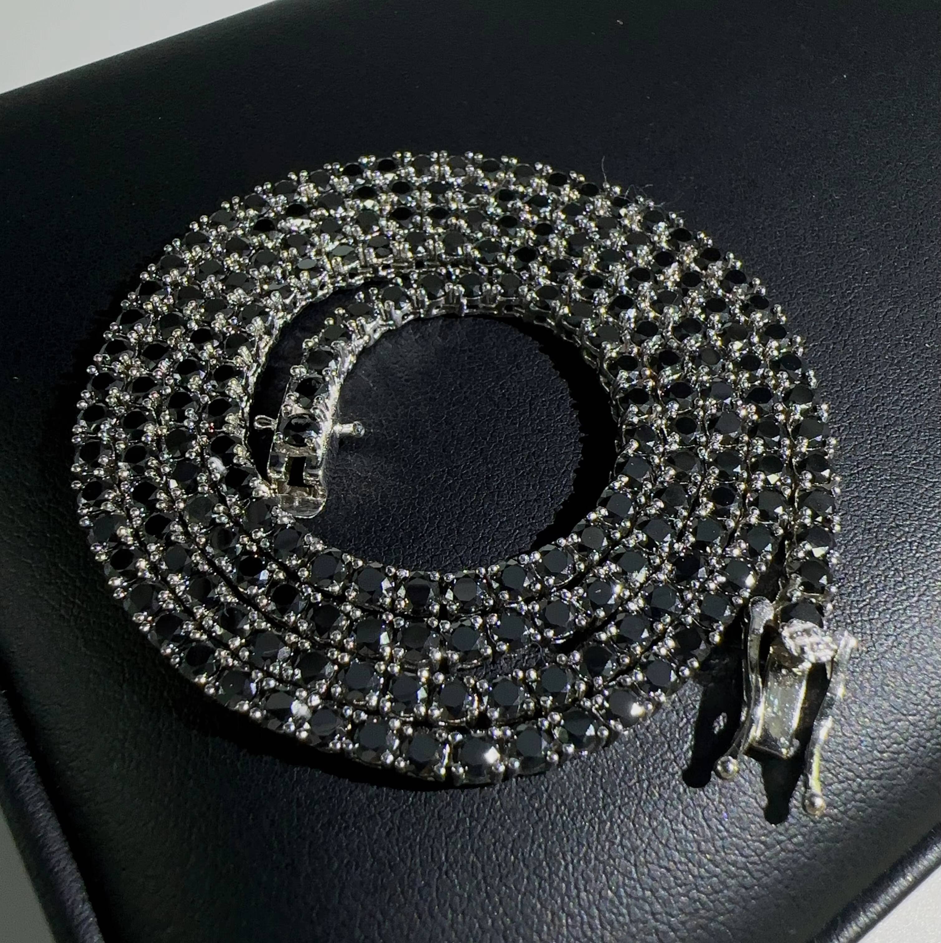 Sterling Silver 925 Tennis Bracelet Ready to Ship Iced Out Lab Diamond Custom Vvs Moissanite Hip Hop Jewelry Tennis Chain