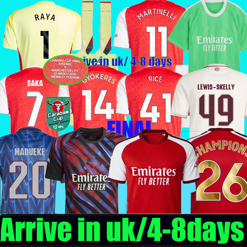 GYOKERES EZE soccer jerseys 25 26 27 Carabao cup FINAL HAVERTZ RICE SAKA MADUEKE DOWMAN Norgaard ODEGAARD MARTINELLI 2025 2026 MERINO football shirt Arsenaljersey