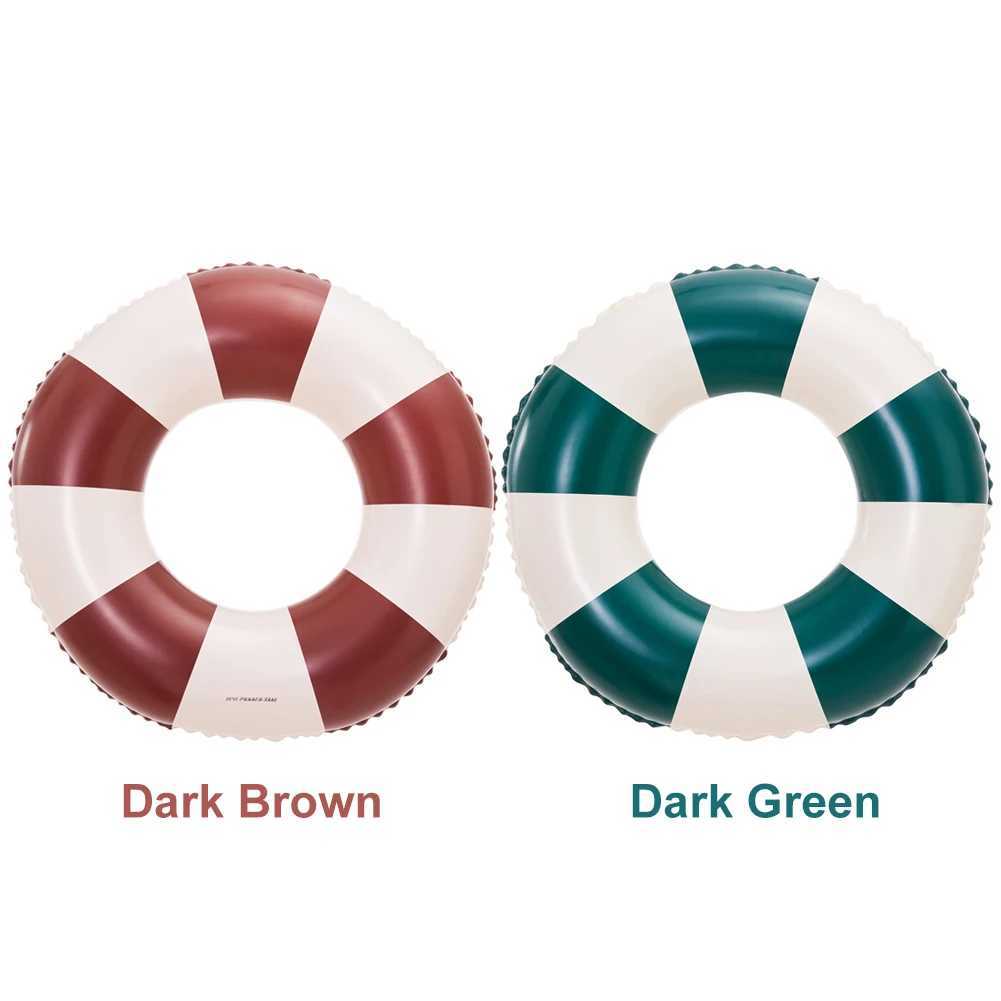 Classic Striped Swimming Circle Pool Floaties Swim Tubes Rings Beach Swimming Party for Kids Youth Adults M260316