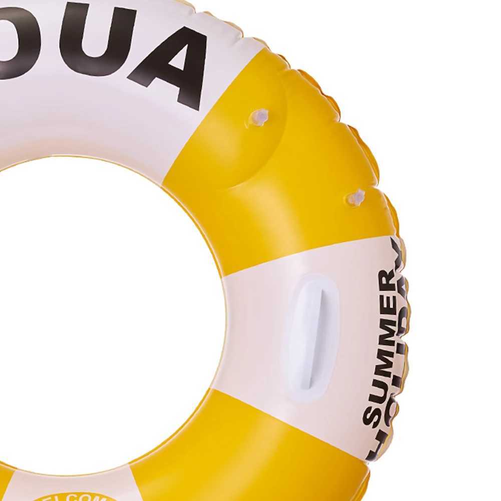 Classic Striped Pool Floaties with Handles Swim Ring Swim Tubes Rings Beach Swimming Party Toys for Kids and Adults M260316