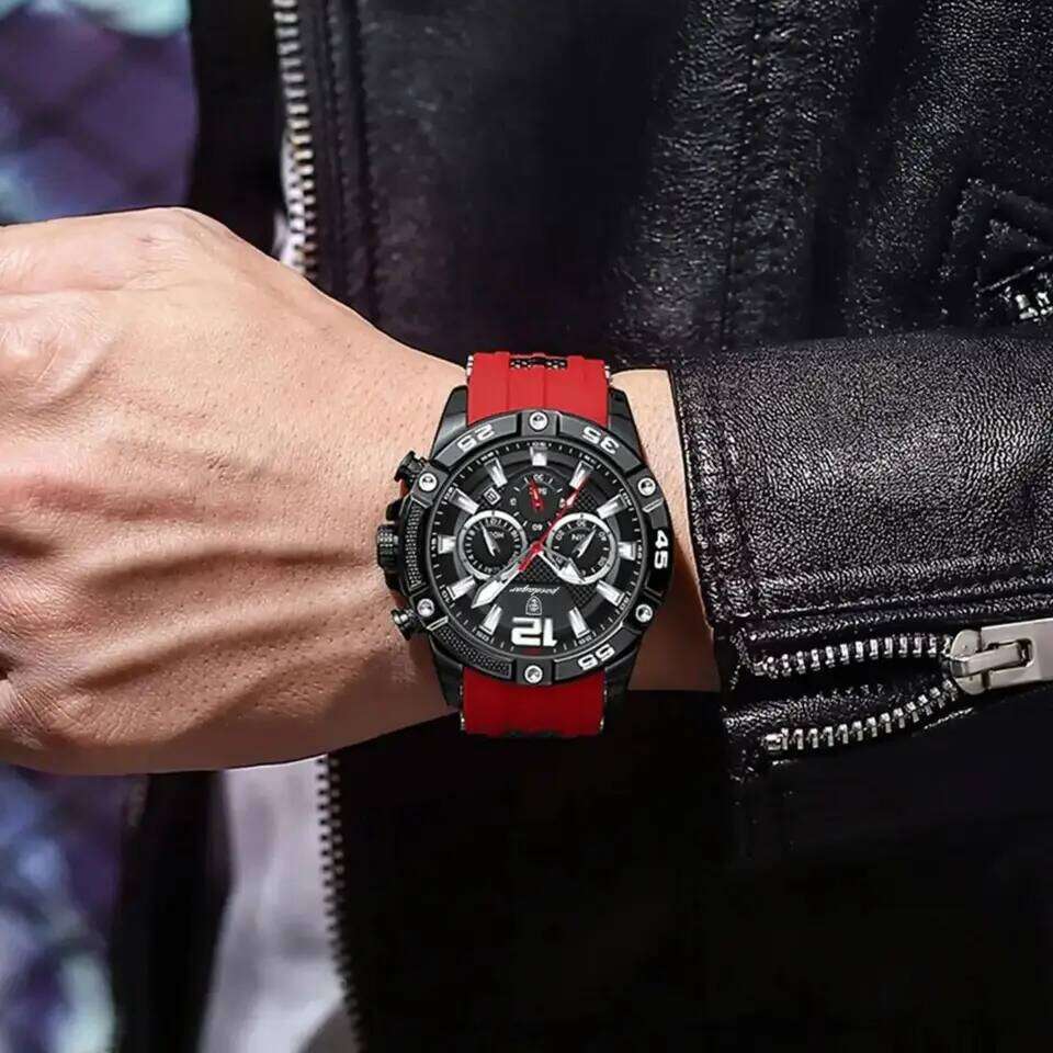 POEDAGAR Original Fashion Men's Watches Waterproof Luminous Chronograph Date Sports Man Wristwatch High Quality Quartz Men Watch - view 7