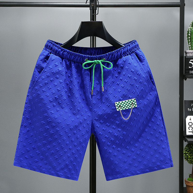 2026 New Designer Luxury Brand Plus Size Men's Casual Shorts Summer Thin Fashionable Loose Knit Checkered Shorts Suitable For Outdoor Wear Men 
