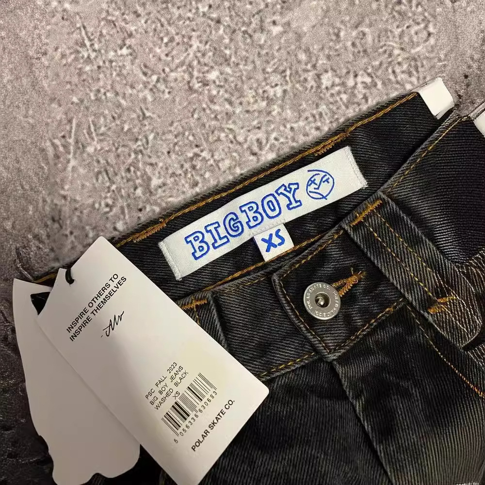 Trendy Y2K Harajuku style hiphop loose wide leg casual pants for men fashionable and casual slim fit jeans 241204