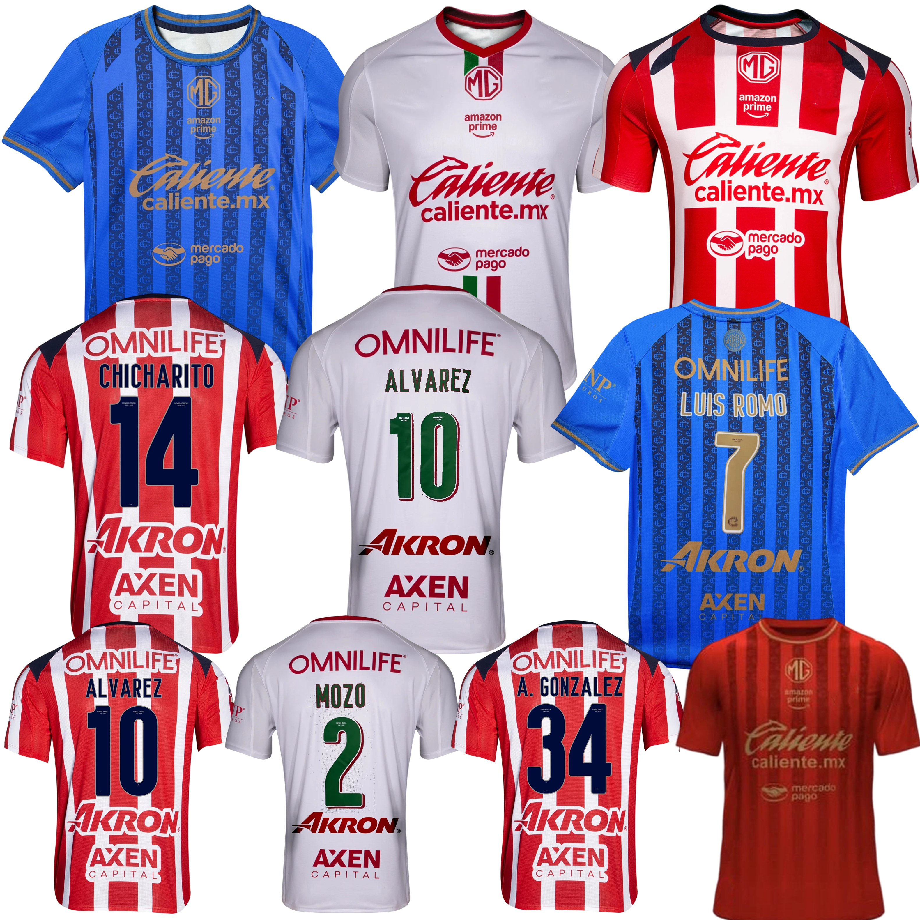 2026 Chivas de Guadalajara jerseys 26 27 CHICHARITO A.ZALDIVAR CALDERON BRIZUELA F. BELTRAN home away Alvarado HOMBRE football shirt size S-4XL
